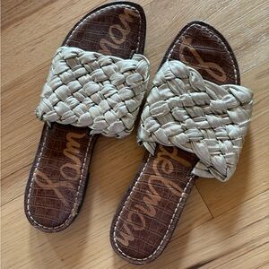 Sam Edelman Cream Woven Sandals